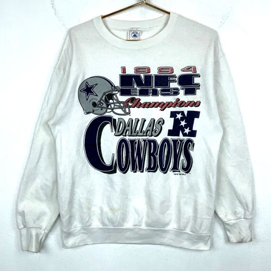 Vintage Dallas Cowboys Sweatshirt Crewneck Large East Champions 1994 football Usa