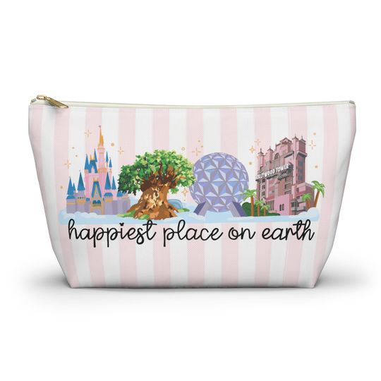 Disney Inspired Travel Toiletry Bag | Back to School Pencil Case Zip Up Pouch