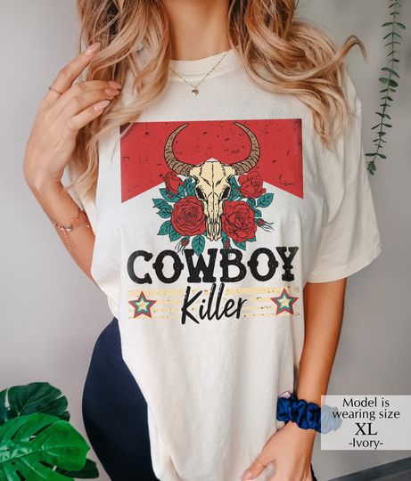 Cowboy Killer Shirt, Comfort Color Cowboy Shirt, Western Shirt, Cowboy Killer Graphic Tee, Cowgirl Shirt, Country Girl Shirt