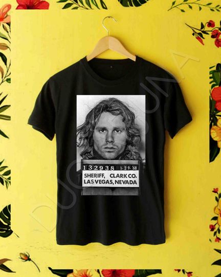 Jim Morrison Mugshot Shirt Jim Morrison vintage