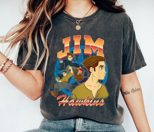 Disney Jim Hawskin Retro Action Shirt, Treasure Planet T-Shirt