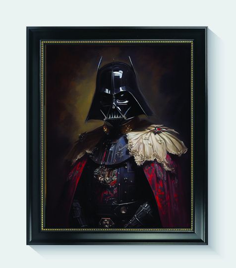 Darth Vader Poster Art Print, Gothic Wall Decor Painting Artwork