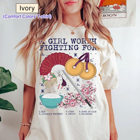 A Girl Worth Fighting For Mulan Shirt, Disney Mulan And Mushu Collage Portrait Shirt