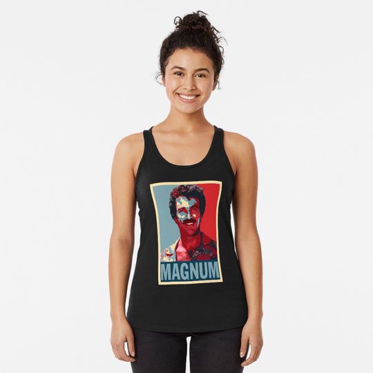 Magnum P. I Hope Style Tom Selleck Retro Television Show Racerback Tank Top