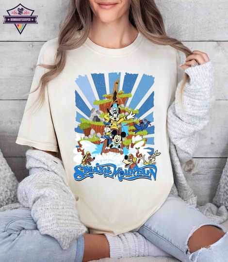 Vintage Splash Mountain Shirt, Mickey and Friends in Splash Mountain Shirt, Disneyland Trip 2024 T-Shirt