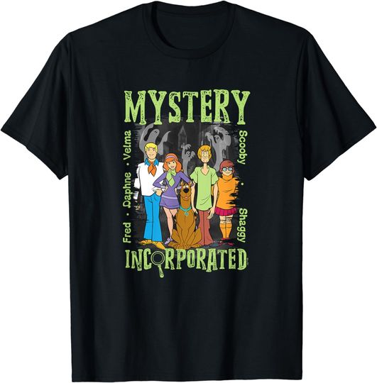 Scooby-Doo Halloween Vintage Mystery Inc Character Line Up T-Shirt