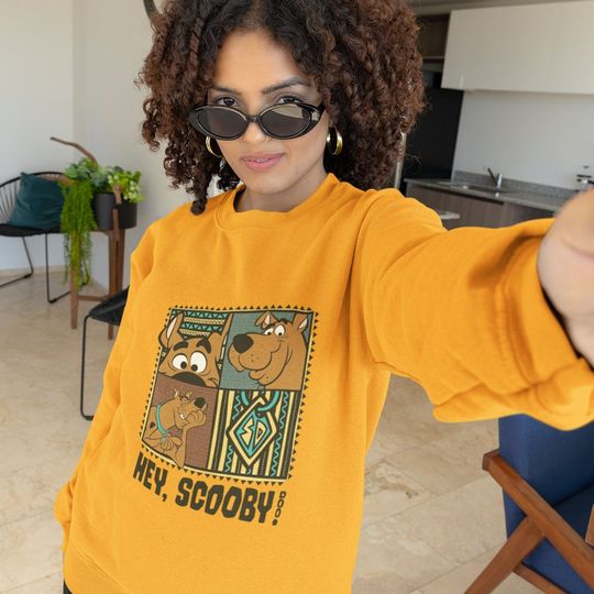 Scooby Doo Funny Sweatshirt Mystery Sweater HEY SCOOBY! Unisex Sweatshirt Nervous Humours Shirt Dog Lovers Scooby Snacks Top Goofy Sweater