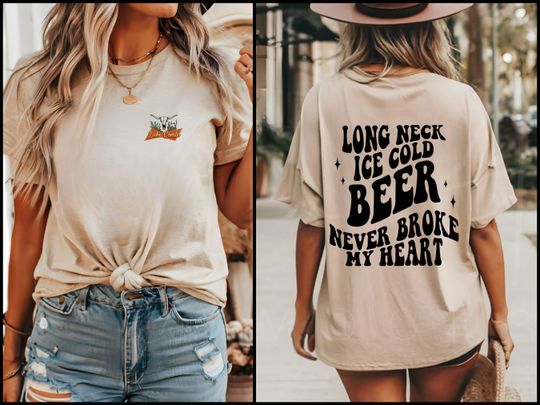 Lukee Comb Beer Never Broke My Heart Shirt, Country Concert