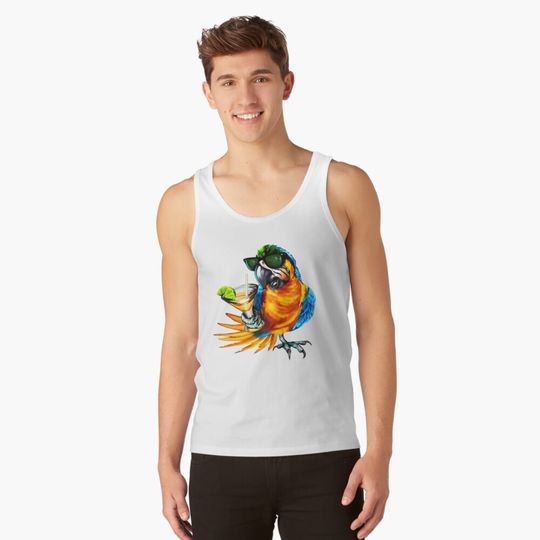 Carrot Bird Jimmy Tank Top, Jimmy Buffett Tank Tops