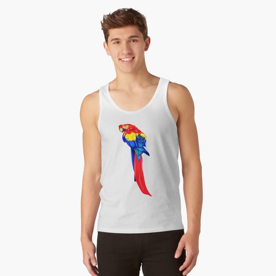 Beautyfull Parrot Tank Top, Jimmy Buffett Tank Tops
