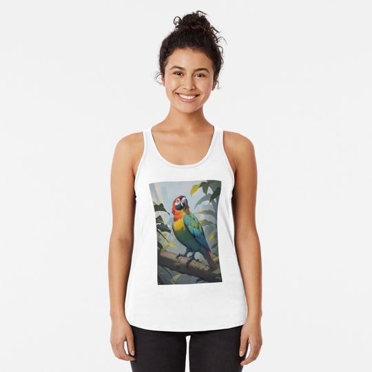 Parrot Racerback Tank Top, Jimmy Buffett Tank Tops