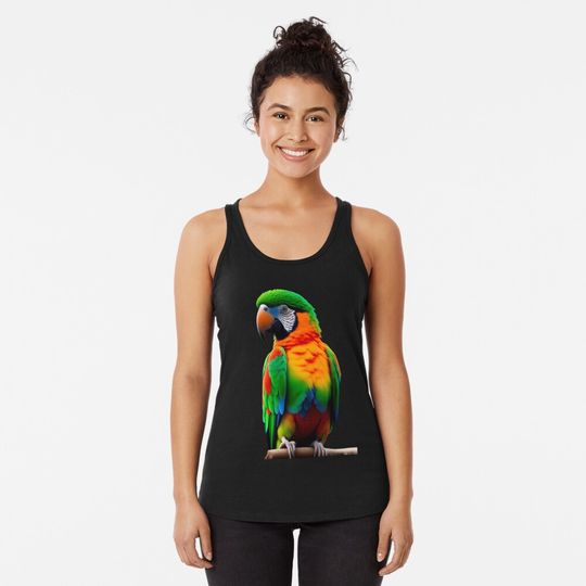 Parrot head Racerback Tank Top, Jimmy Buffett Tank Tops