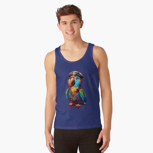 Pirate Parrot Tank Top, Jimmy Buffett Tank Tops