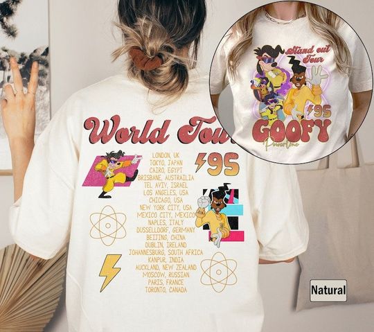 Vintage Disney Powerline , Disney 90s A Goofy Movie Powerline Stand Out Tour 95 Shirt, Magic Kingdom, Disneyland Family Trip Shirt