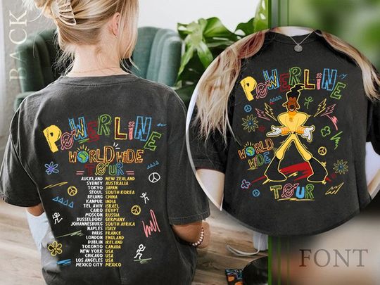 A Goofy Movie Powerline World Tour 95' Shirt, Movie Powerline , Powerline Stand Out Tour Shirt, Movie Powerline