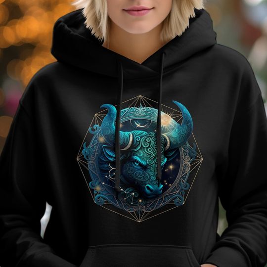 Taurus Hoodie, Taurus Star Hoodie, Taurus Zodiac Sign Hoodie, Zodiac Sign Gift