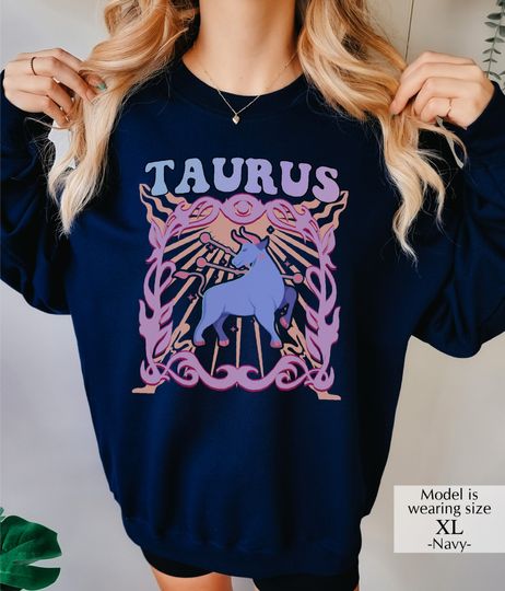 Taurus Zodiac Sweatshirt, Taurus Sweatshirt, Zodiac Taurus Birthday Sweatshirt