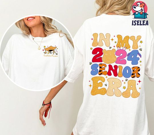 Personalized In My 2024 Senior Era Disneyland Pooh Shirt