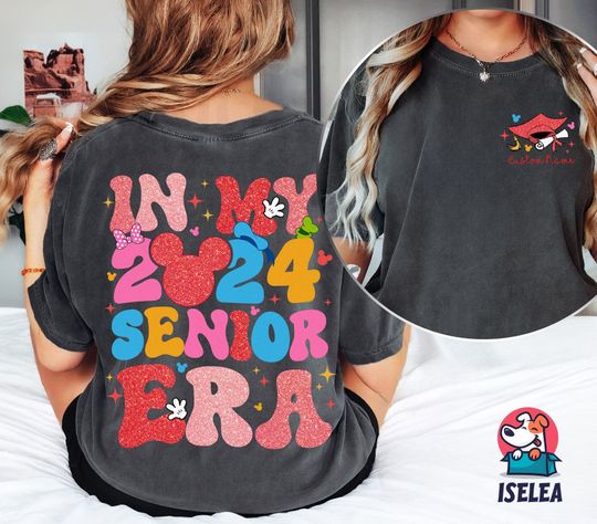 In My Senior Era Class Of 2024 Disneyland Shirt, Personalized Graduation 2024 Shirt