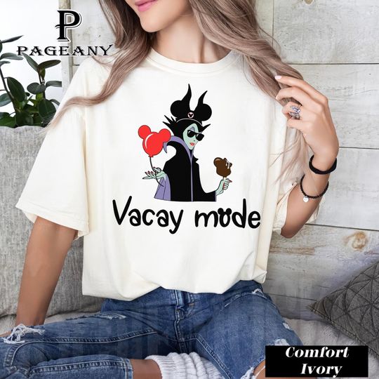 Disney Villains Vacay Mode, Maleficent Queen Sleeping Beauty Villain Shirt