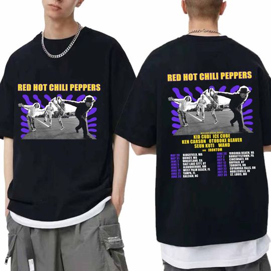 Red Hot Chili Peppers 2024 Tour Shirt, Red Hot Chili Peppers Band Fan Shirt