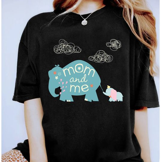 Disney Dumbo Cute Elephant Mom and Me Mother's Day T-Shirt