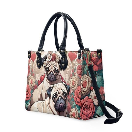 pugs Leather Bags, Dog Lover Gift, Gift for Women