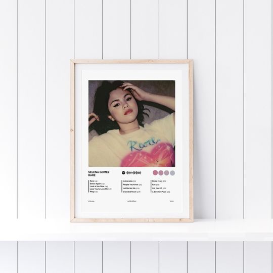 Selena Gomez Poster , Selena Gomez Tracklist , Rare Album , Album Cover Poster , Album Cover Posters , Tracklist Poster , Music Poster