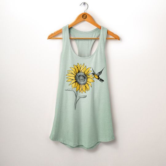 Discover Plant Lover Tank Top. Floral Tank Top. Flower Tank. Sunflower Bird Lover. Gym Tank