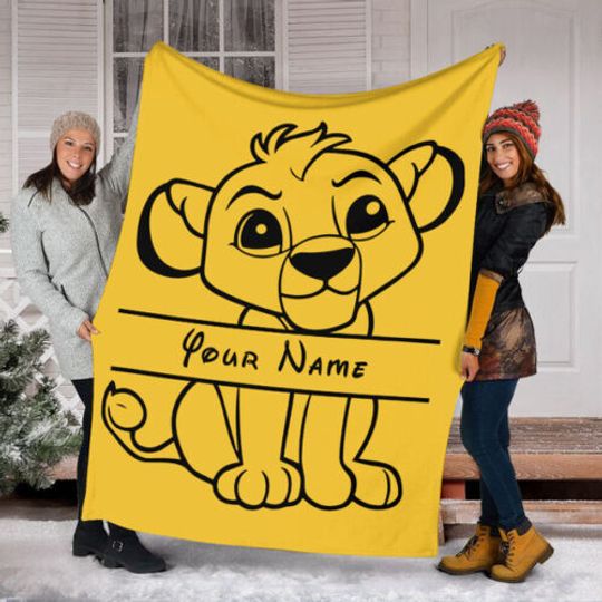 Personalized Disney Baby Simba Blanket
