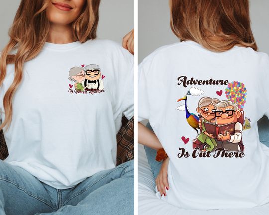 Two-sided Disney Pixar Up House Balloons Adventure Is Out There Shirt