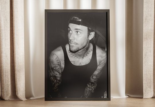 Justin Bieber Png, Black and white, Vintage, justin bieber merch