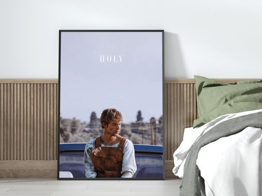 Justin Bieber Poster, Holy Poster, Printable Wall Art, Justin Bieber Album Cover Poster