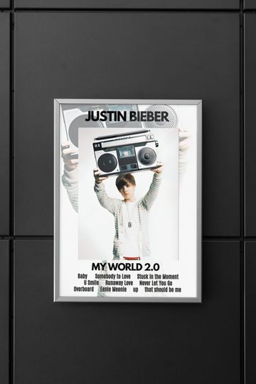 Justin Bieber | Justin Bieber Poster | Justin Bieber Album Poster | My World 2.0 Album Poster