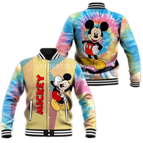 Custom Name Mickey Mouse Disney Baseball Jacket