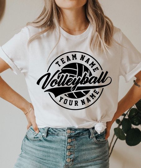 Custom Volleyball Shirt, Personalized Team Shirt, Volleyball Mom Shirt, Player Name Shirt, Team Name Shirt, Game Day Shirt
