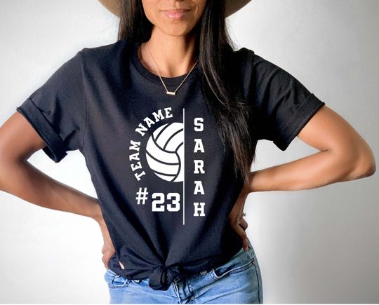 Personalized Volleyball Shirt, Custom Volleyball Shirts, Volleyball Mom Shirt, Player Number and Name Shirt, Team Spirit Shirt
