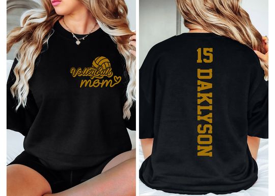 Customized Volleyball Sweatshirt, Your Name Volleyball Shirt, Custom Volleyball Shirt, Game Day Shirt, Volleyball Mom Shirt,Volleyball Shirt