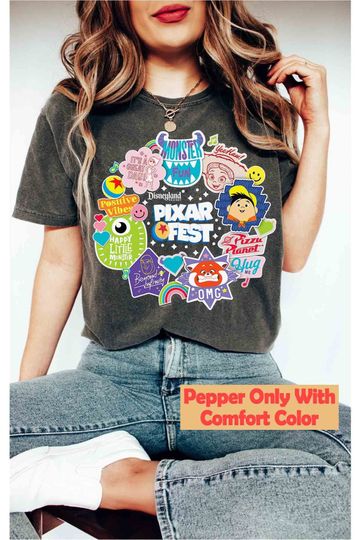 Disney Pixar Fest Characters T-shirt,Pixar Pals Playtime Party, Disneyland Resort Family Trip