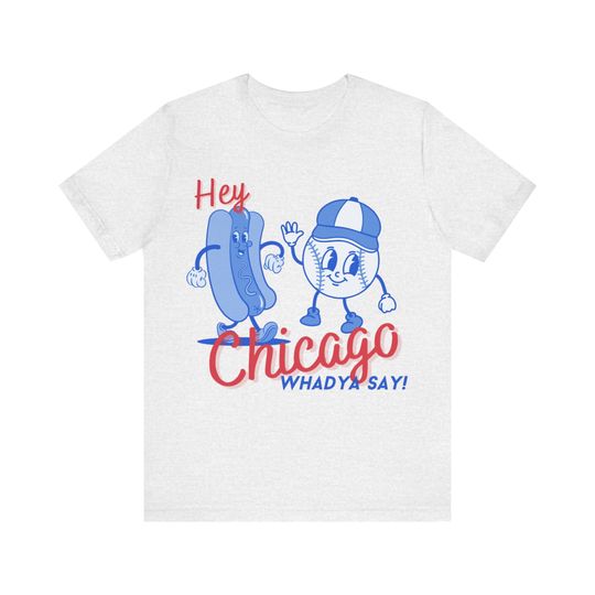 Chicago Cubs Cartoon Short Sleeve Tee, Chicago Apparel, Chicago Shirt for Him Her
