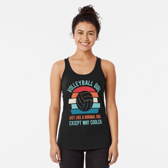 Funny Volleyball Racerback Tank Top