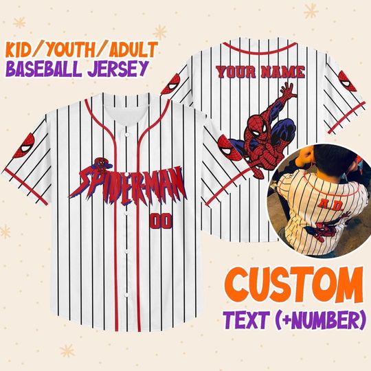 Discover Personalize Spiderman Vintage Baseball, Custom Kid Youth