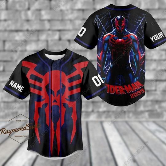 Discover Spider-Man 2099 Jersey, Personalized Baseball Shirt, Spiderman