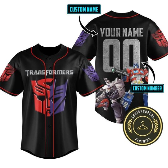 Transformers Baseball Jersey, Transformers Jersey Shirt
