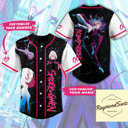 Spider Gwen Jersey Shirt, Custom Spider Gwen Shirt, Spider-Man