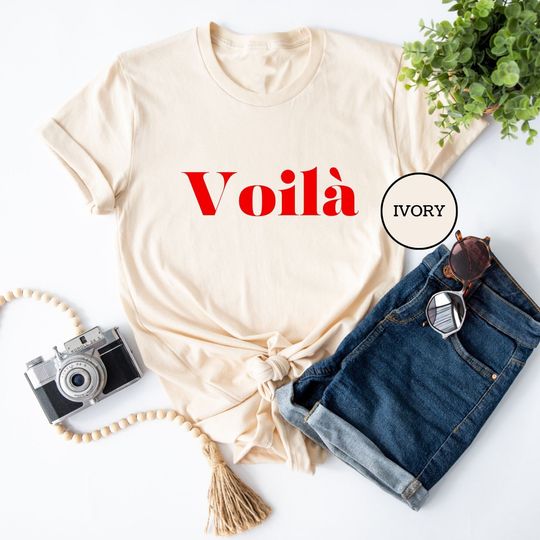 Voila T-shirt, Paris tee, Capsule Vacation Shirt, Summer Olympics Minimal Voila Shirt, Travel gift
