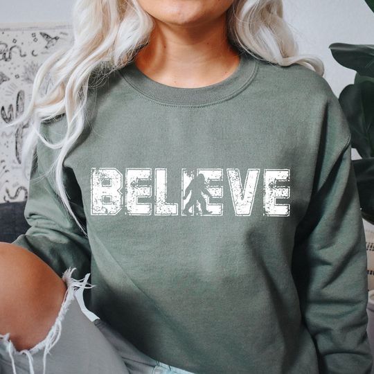 Funny Believe Sweatshirt, Women's Camping Shirt