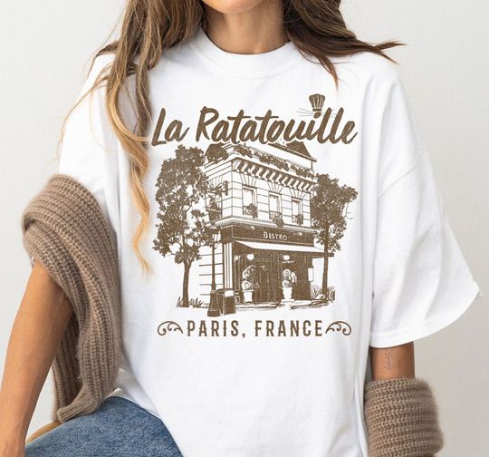 Disney Ratatouille Paris, France Vintage Restaurant T-Shirt, Birthday Gifts