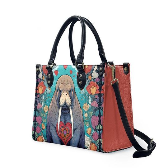 Walrus Love Leather Bags, Animal lover Gift