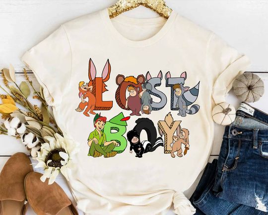 Funny Disney Peter Pan The Lost Boys Squad Logo Shirt